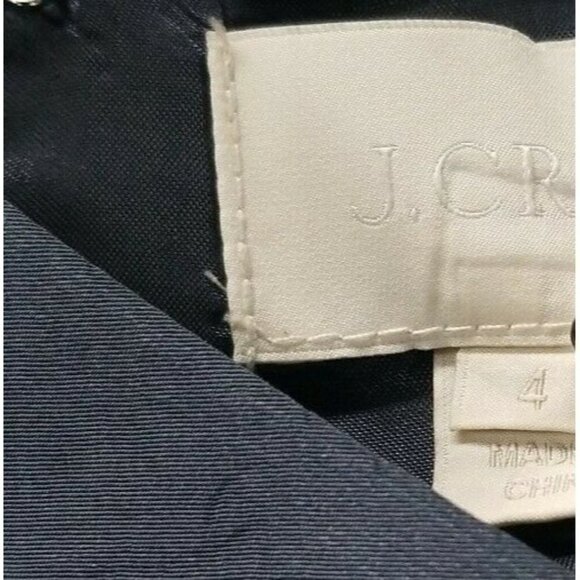 J Crew Elyse Dress Sz 4 Silk Taffeta Crisscrossed - Picture 5 of 5